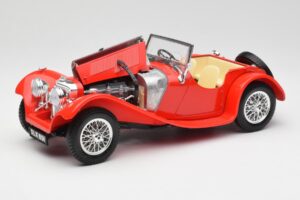 Jaguar SS 100 Vermelho Bburago 1:18 3006-M1 Metal - imagem 2 de 8