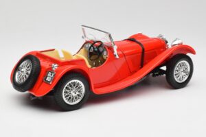 Jaguar SS 100 Vermelho Bburago 1:18 3006-M1 Metal - imagem 3 de 8