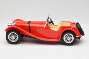 Jaguar SS 100 Vermelho Bburago 1:18 3006-M1 Metal - imagem 4 de 8
