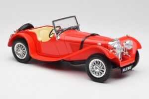 Jaguar SS 100 Vermelho Bburago 1:18 3006-M1 Metal - imagem 6 de 8