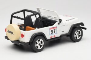 Jeep Wrangler Rallye #97 Bege Solido 1:18 9012 Metal - imagem 2 de 6