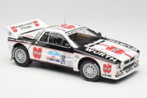 Lancia 037 #1 G. Cunico / E. Bartolich Targa Florio Winner 1983 Kyosho 1:18 08302H Metal - imagem 6 de 8