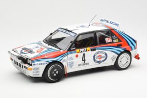 Lancia Delta HF Integrale Evo Martini #4 D. Auriol / B. Occelli Winner Rally Monte Carlo 1992 Kyosho 1:18 08348A Metal