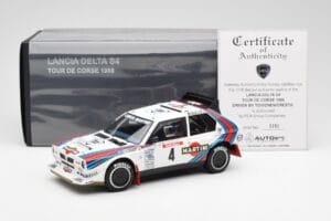 Lancia Delta S4 Martini #4 H. Toivonen / S. Cresto Rally Tour de Corse 1986 AUTOart 1:18 88620 Metal - imagem 8 de 8