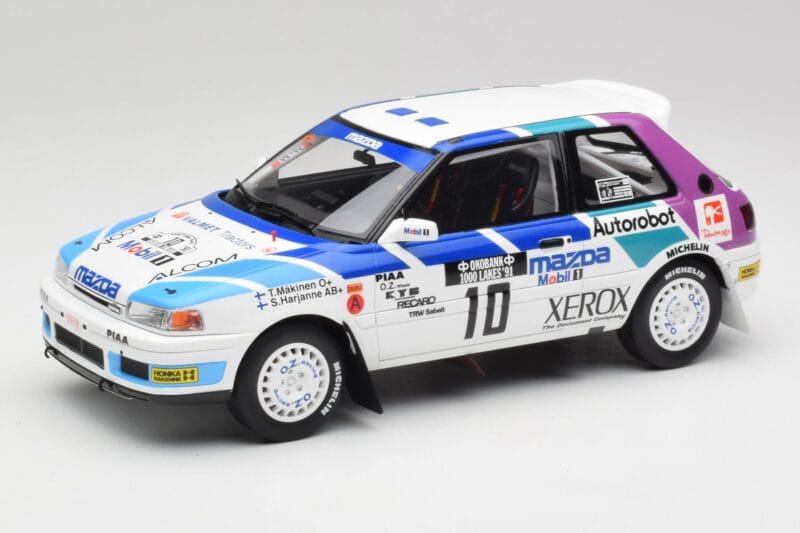 Mazda 323 GTX #10 T. Makinen / S. Harjanne 1000 Lakes Rally 1991 Otto 1:18 OT1099 Resina