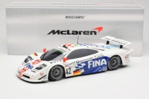 McLaren F1 GTR BMW Motorsport #42 J. Lehto / S. Soper / N. Piquet 24 Hours of Le Mans 1997 Minichamps 1:18 530133742 Metal - imagem 8 de 8
