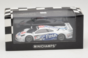McLaren F1 GTR #9 Fina P. Kox / R. Ravaglia / A. Montermini 24 Hours of Le Mans 1997 Minichamps 1:43 MCLAREN002 Metal - imagem 5 de 5