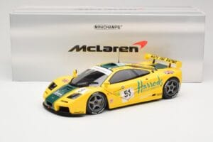 McLaren F1 GTR Harrods Mach One Racing #51 A. Wallace / D. Bell / J. Bell 24 Hours of Le Mans 1995 Minichamps 1:18 530133551  - imagem 8 de 8