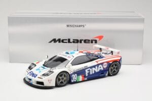 McLaren F1 GTR Team Bigazzi #39 N. Piquet / A. Cecotto / D. Sullivan 24 Hours of Le Mans 1996 Minichamps 1:18 530133639 Metal - imagem 8 de 8