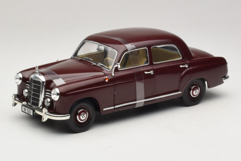 Mercedes 180 Ponton Vermelho Escuro Revell 1:18 08876 Metal