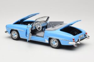 Mercedes 190 SL W121 Azul Claro Norev 1:18 183400 Metal - imagem 5 de 8