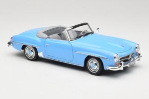 Mercedes 190 SL W121 Azul Claro Norev 1:18 183400 Metal - imagem 6 de 8
