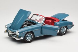 Mercedes 190 SL W121 Azul Minichamps 1:18 103037033 Metal - imagem 2 de 8