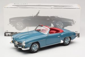 Mercedes 190 SL W121 Azul Minichamps 1:18 103037033 Metal - imagem 8 de 8