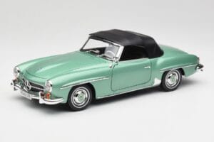 Mercedes 190 SL W121 Verde Claro Metálico Norev 1:18 183401 Metal - imagem 3 de 9
