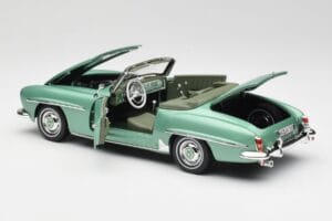 Mercedes 190 SL W121 Verde Claro Metálico Norev 1:18 183401 Metal - imagem 6 de 9