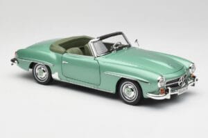 Mercedes 190 SL W121 Verde Claro Metálico Norev 1:18 183401 Metal - imagem 7 de 9