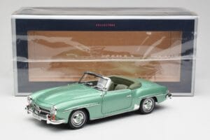 Mercedes 190 SL W121 Verde Claro Metálico Norev 1:18 183401 Metal - imagem 9 de 9