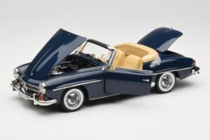 Mercedes 190 SL W121 Middle Blue Norev 1:18 183403 Metal - imagem 2 de 8