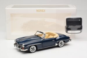 Mercedes 190 SL W121 Middle Blue Norev 1:18 183403 Metal - imagem 8 de 8