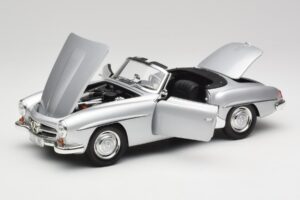 Mercedes 190 SL W121 Prata Cinzento Minichamps 1:18 100037031 Metal - imagem 2 de 8