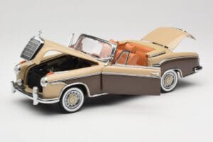 Mercedes 220 SE W128 Cabriolet Vermelho Bronze Sun Star 1:18 3572 Metal - imagem 2 de 8