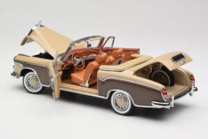 Mercedes 220 SE W128 Cabriolet Vermelho Bronze Sun Star 1:18 3572 Metal - imagem 5 de 8