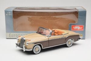 Mercedes 220 SE W128 Cabriolet Vermelho Bronze Sun Star 1:18 3572 Metal - imagem 8 de 8
