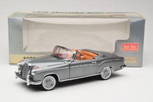 Mercedes 220 SE W128 Cabriolet Grey Metallic Sun Star 1:18 3352-M1 Metal - imagem 8 de 8