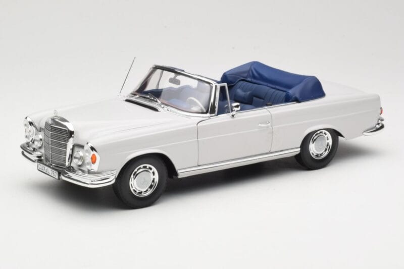 Mercedes 280 SE W111 Cabriolet Cinzento Claro Norev 1:18 183530 Metal