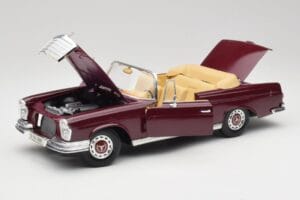 Mercedes 280SE W108 Bordeaux Vermelho Maisto 1:18 31811 Metal - imagem 2 de 8