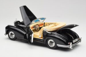 Mercedes 300 S W188 Cabriolet Preto Tchibo 1:18 36782 Metal - imagem 5 de 8
