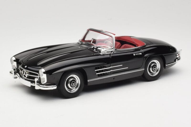 Mercedes 300 SL W198 Roadster Preto Minichamps 1:18 180039036 Metal
