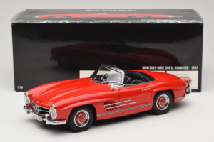Mercedes 300 SL Roadster Vermelho Minichamps 1:18 180039031 Metal - imagem 8 de 8