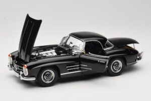 Mercedes 300 SL W198 Roadster With Hardtop Preto Minichamps 1:18 180039040 Metal - imagem 2 de 8