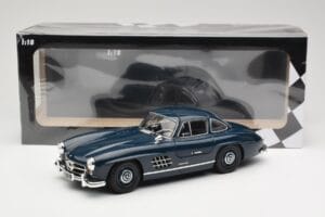 Mercedes 300 SL W198 Gullwing Azul Escuro Minichamps 1:18 110037216 Metal - imagem 8 de 8