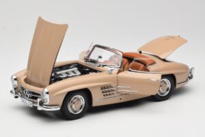 Mercedes 300 SL W198 Roadster Castanho Claro Minichamps 1:18 180039032 Metal - imagem 2 de 8