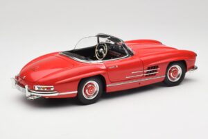 Mercedes 300 SL W198 Roadster Vermelho Com Hardtop Minichamps 1:18 180039041 Metal - imagem 3 de 8