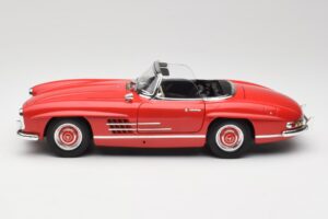 Mercedes 300 SL W198 Roadster Vermelho Com Hardtop Minichamps 1:18 180039041 Metal - imagem 4 de 8