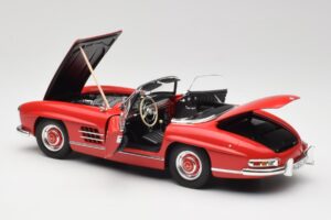 Mercedes 300 SL W198 Roadster Vermelho Com Hardtop Minichamps 1:18 180039041 Metal - imagem 5 de 8