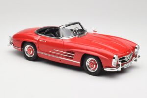 Mercedes 300 SL W198 Roadster Vermelho Com Hardtop Minichamps 1:18 180039041 Metal - imagem 6 de 8