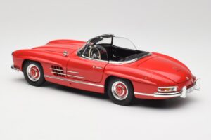 Mercedes 300 SL W198 Roadster Vermelho Com Hardtop Minichamps 1:18 180039041 Metal - imagem 7 de 8