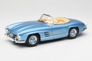 Mercedes 300 SL W198 Roadster Hardtop Light Blue Metallic Minichamps 1:18 180039042 Metal