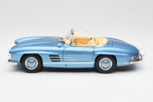 Mercedes 300 SL W198 Roadster Hardtop Light Blue Metallic Minichamps 1:18 180039042 Metal - imagem 5 de 9