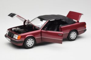 Mercedes 300CE-24 A124 Cabriolet Almandine Vermelho Metálico Norev 1:18 B66040616 Metal - imagem 2 de 8