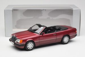 Mercedes 300CE-24 A124 Cabriolet Almandine Vermelho Metálico Norev 1:18 B66040616 Metal - imagem 8 de 8