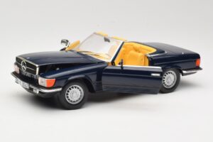 Mercedes 350 SL R107 Azul Escuro Sun Star 1:18 MB003 Metal - imagem 2 de 8