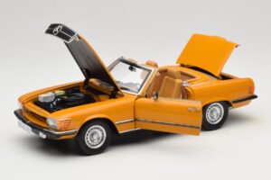 Mercedes 450 SL R107 Cayenne Orange Norev 1:18 183350 Metal - imagem 2 de 10