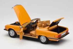 Mercedes 450 SL R107 Cayenne Orange Norev 1:18 183350 Metal - imagem 7 de 10