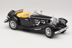 Mercedes 500K Roadster Preto Bburago 1:18 3020-P2 Metal - imagem 6 de 8
